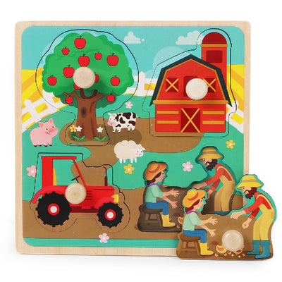 Tablero de Motricidad Fina con Clavijas de Madera para Niños - Image 39