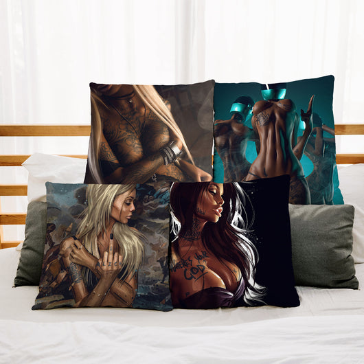 Funda de Almohada Sofá Estilo Europeo Americano Piel de Melocotón - Image 4
