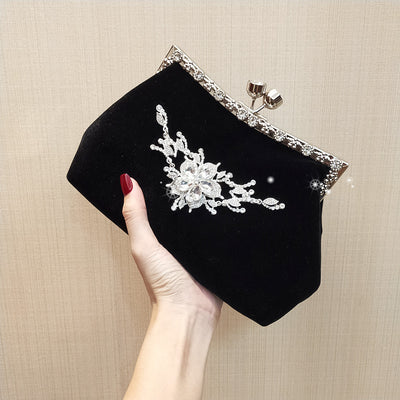 Bolso de Noche Terciopelo con Strass Diagonal - Image 4