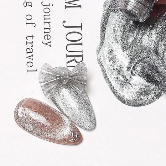 Esmalte Gel Efecto Ojo de Gato Cristal - Plata Transparente Moonstone - Image 15