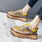 Zapatos Retro Étnicos de Cuero para Mujer con Suela de Succión