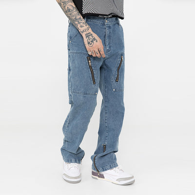 Jeans con Diseño de Cierre Dividido Estilo Urbano - Image 12