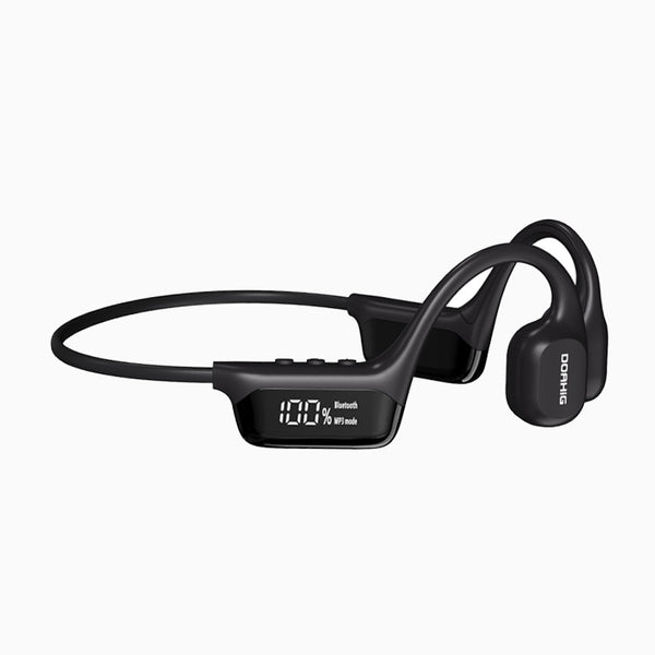 Auriculares de Conducción Ósea con Pantalla Bluetooth Resistentes al Agua para Deportes