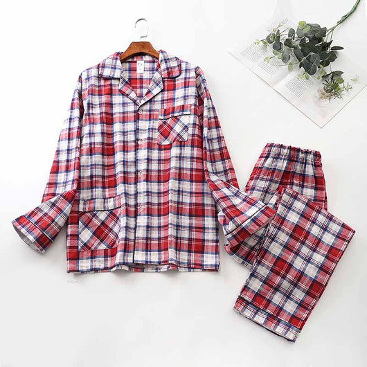 Pijama de Franela Cuadriculada con Pantalón Largo - Image 16
