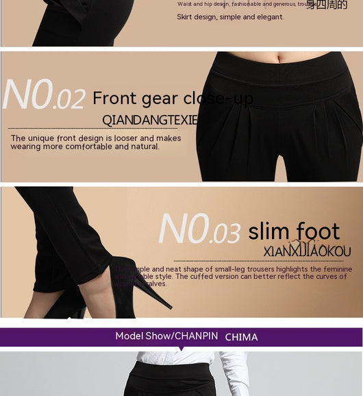 Pantalones Harem Coreanos Ajustados para Mujer - Diseño Trendy Talla Grande y Pequeña - Image 10