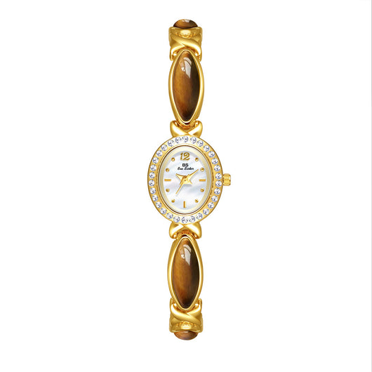 Reloj de Cadena Ojo de Tigre Natural - Diseño Vintage Clásico - Image 6