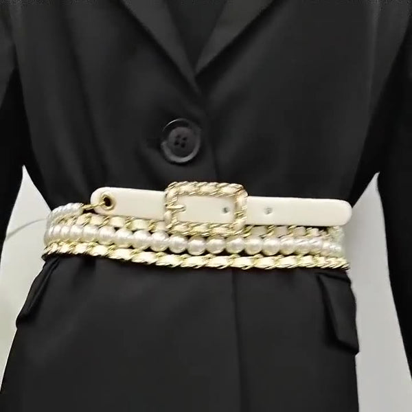 Cinturón de Cadena de Perlas para Mujer