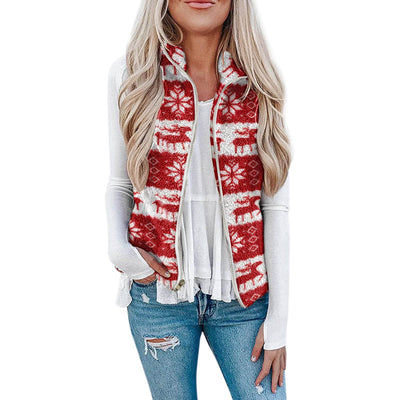 Chaleco Navideño de Felpa para Mujer con Estampado Festivo - Image 10