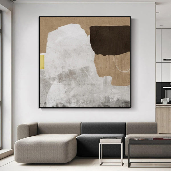 Cuadro Abstracto Minimalista Óleo sobre Lienzo - Arte Moderno sin Marco para Decoración del Hogar