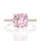 Anillo de Diamante Cuadrado Carbono Alto con Simulante de Diamante para Boda