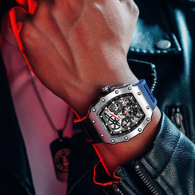 Reloj de Pulsera Hombre Calavera Correa Silicona Cuarzo - Image 12