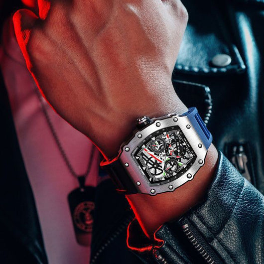Reloj de Pulsera Hombre Calavera Correa Silicona Cuarzo - Image 12