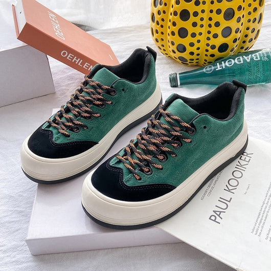 Tenis de Cuero Genuino para Mujer con Plataforma - Diseño Casual y Moderno - Image 11