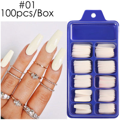Uñas Postizas de Pasta Completa con Durabilidad Extendida - Acabado Ballet Azul - Image 32