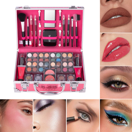 Set de Maquillaje Multifuncional: Labial Duradero y Sombra de Ojos Natural