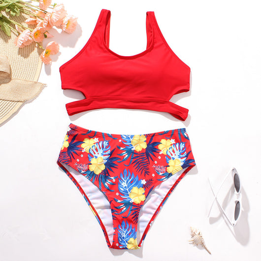 Traje de Baño Mujer Cintura Alta Diseño Estampado - Image 9
