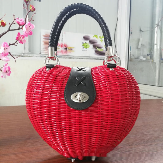 Bolso Playero Tejido con Borlas para Mujer