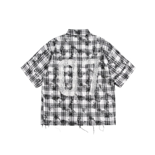 Camisa Cuadros Retro Oversize Manga Corta - Image 14