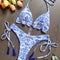 Bikini Estampado Porcelana Azul y Blanco para Mujer