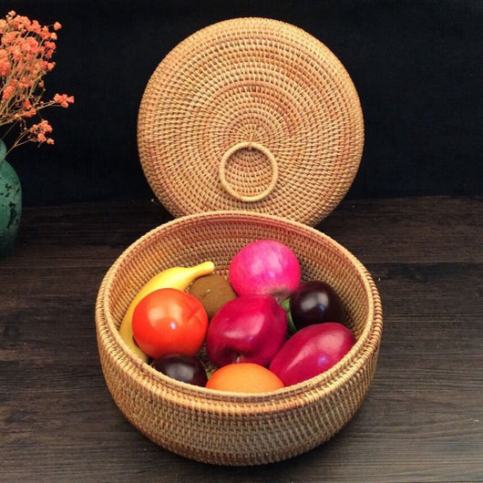 Cesta Tejida de Ratán Otoñal para Almacenamiento de Frutas Secas, Dulces y Snacks - Image 10