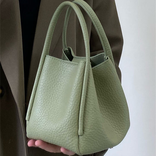 Bolso Bucket de Cuero Suave con Textura Lichee Premium - Image 9