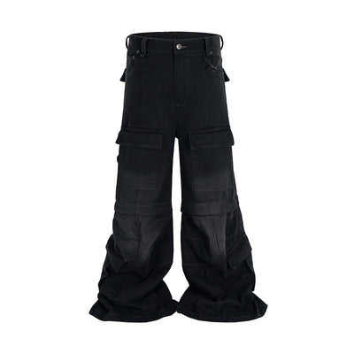 Overol Denim Vintage Desgastado con Bolsillos Múltiples y Doble Uso - Image 3