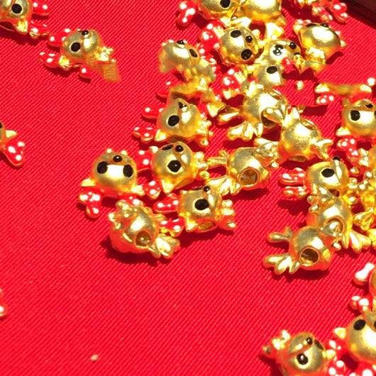 Collar y Pulsera DIY Oro Duro Alce San Valentín con Cuentas - Image 5