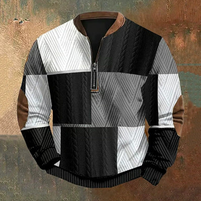 Sudadera con Cierre Estampado 3D Digital para Hombre - Primavera y Otoño
