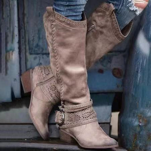 Botas Altas de Caballero con Tacón Cuadrado - Tallas Grandes - Image 6