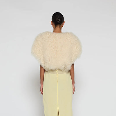 Capa de Piel Artificial Otoño Invierno - Chal Elegante de Lana Sintética - Image 6