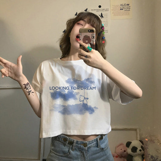 Blusa Blanca Ajustada Manga Corta Estilo Escolar - Image 3