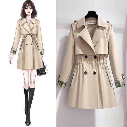 Abrigo Trench Corto de Algodón Forrado Estilo Coreano Oversize - Image 2