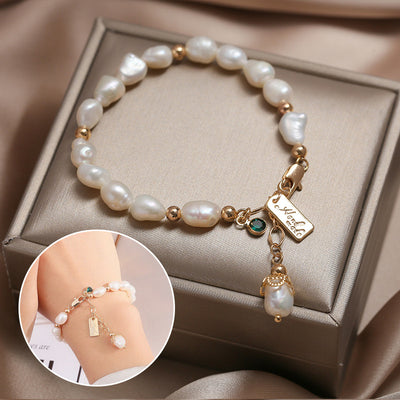 Pulsera de Perla Zircón Natural - Joyería de Lujo Moda Inspo