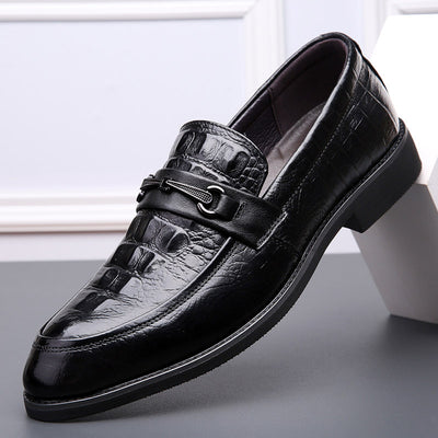Zapatos de Cuero Cowhide Estilo Coreano Talla 36 - Punta Aguda Transpirables para Hombre - Image 4