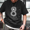 Playera Digital No 8 Negra Transpirable Manga Corta