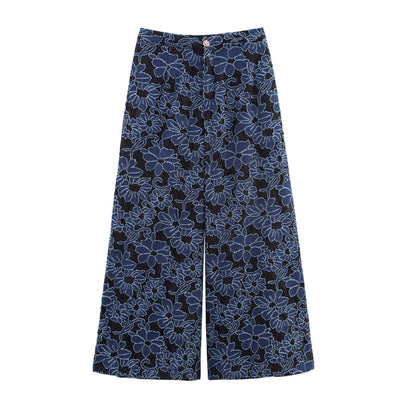 Pantalones Cómodos Bordados de Estilo Casual para Diario - Image 4