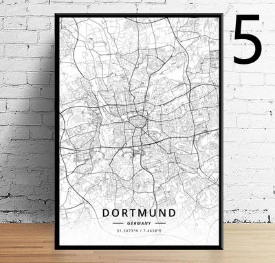 Póster Lienzo Mapa de Alemania Moderno - Decoración Urbana - Image 5