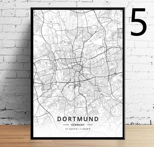 Póster Lienzo Mapa de Alemania Moderno - Decoración Urbana - Image 5