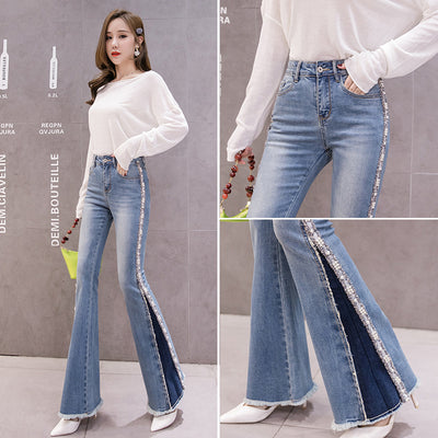 Pantalones Vaqueros Talle Alto Efecto Adelgazante con Bordados y Abalorios - Image 12