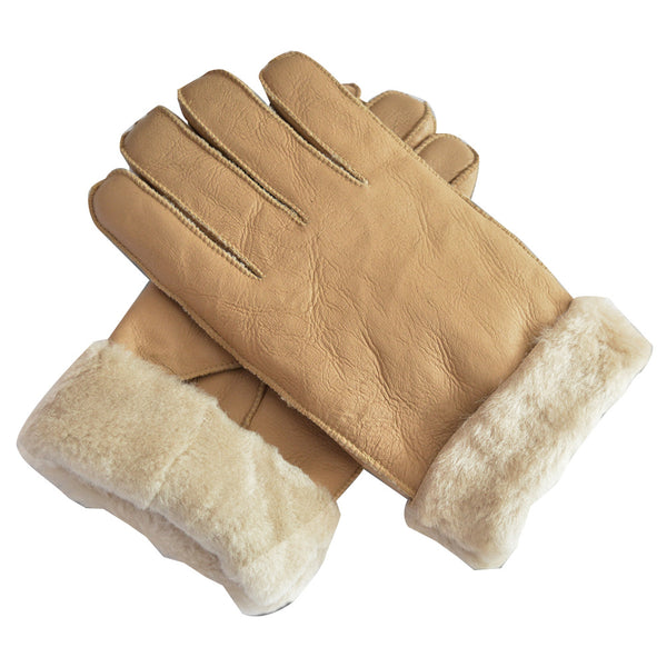 Guantes de Invierno en Lana de Oveja para Hombre - Calidez y Protección del Viento
