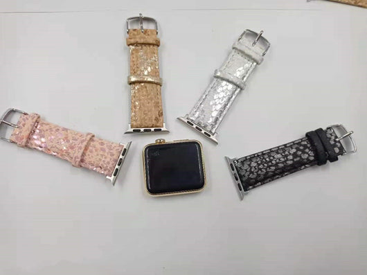 Correa de Cuero Estampado Leopardo para Apple Watch Series 3, 4, 5, 6 y SE - Image 4