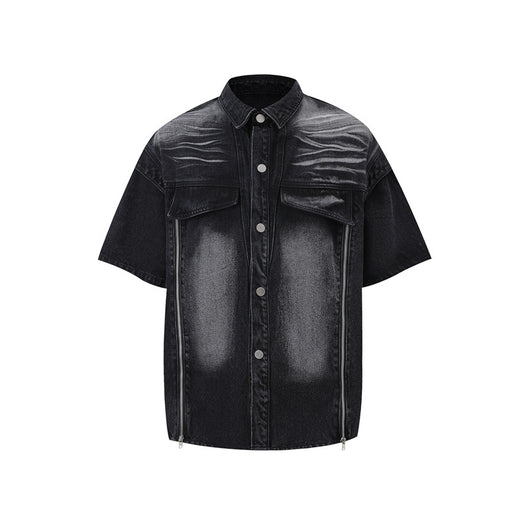 Conjunto Denim Lavado: Camisa y Capris de Diseño Premium - Image 6