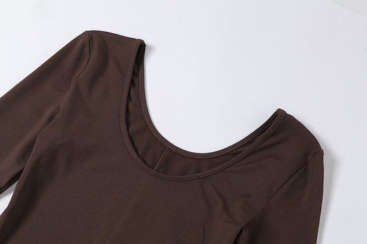 Enterizo Deportivo Ajustado de Cuello Bajo y Cintura Alta para Yoga y Fitness - Image 17