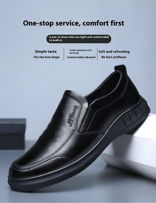 Zapatos Casuales de Cuero para Hombre con Suela Blanda Antideslizante - Image 9