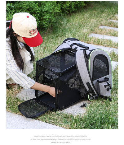Mochila Transportadora para Gatos con Bolsa Extensible - Image 32