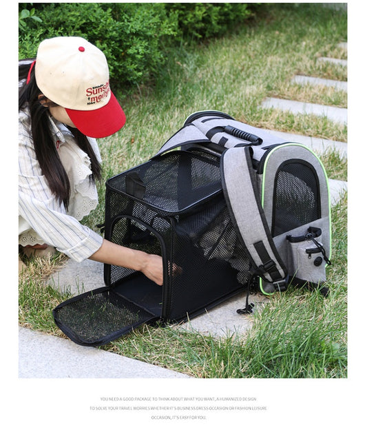 Mochila Transportadora para Gatos con Bolsa Extensible - Image 32