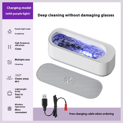 Lavadora Ultrasónica de Gafas con Luz Púrpura y Vibración - Image 8