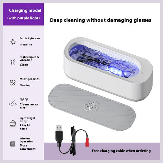Lavadora Ultrasónica de Gafas con Luz Púrpura y Vibración - Image 8