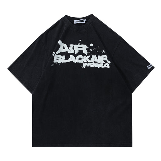 Camiseta Casual Unisex con Alfabeto Graffiti Retro y Diseño Personalizado - Image 7