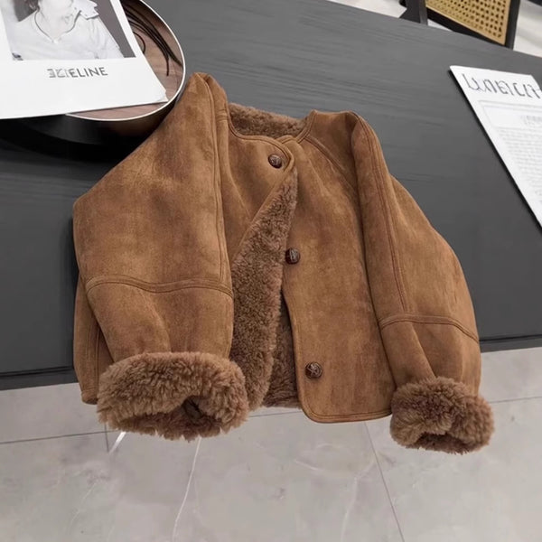 Chaqueta de Polar Estilo Coreano para Mujer